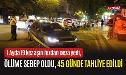 1 Ayda 19 kez aşırı hızdan ceza yedi, ölüme sebep oldu, 45 günde tahliye edildi