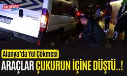 Elektrik Çalışması Yapılan Yol Yağmurla Çöktü