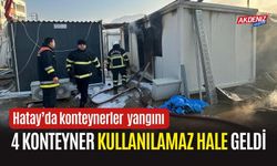 Hatay’da konteyner yangını:Korkuttu