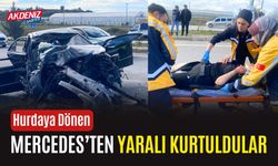 Hurdaya Dönen Mercedes’ten Yaralı Kurtuldular