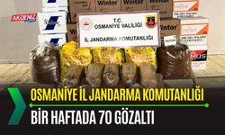 OSMANİYE: JANDARMA OPERASYONLARINDA 70 GÖZALTI