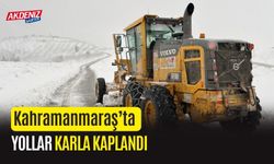 Kahramanmaraş’ta Yollar Karla Kaplandı