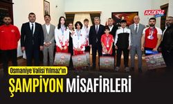 OSMANİYE'NİN ŞAMPİYONLARI, VALİ YILMAZ'A MİSAFİR OLDU