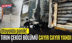 Otoyolda Panik: Tırın Çekici Bölümü Alev Aldı