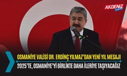 OSMANİYE VALİSİ DR. ERDİNÇ YILMAZ'DAN YENİ YIL MESAJI