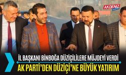 OSMANİYE: SADİ BİNBOĞA DÜZİÇİLİLERE MÜJDEYİ VERDİ!