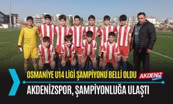 OSMANİYE: U14 ŞAMPİYONU AKDENİZSPOR OLDU