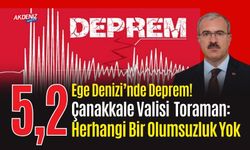 Çanakkale Ayvacık’ta 5.2 Büyüklüğünde Deprem!