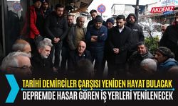 Depremde hasar gören iş yerleri yenilenecek