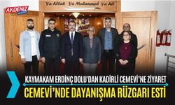 OSMANİYE:KAYMAKAM ERDİNÇ DOLU'DAN KADİRLİ CEMEVİ’NE ZİYARET