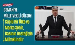 OSMANİYE AK PARTİ MİLLETVEKİLİ SEYDİ GÜLSOY'DAN GAZETECİLERE KUTLAMA MESAJI