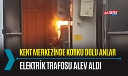 OSMANİYE: ÇARŞININ GÖBEĞİNDE TRAFO ALEV ALDI