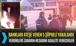 OSMANİYE: PARKTA BANKLARI ATEŞE VEREN 5 ŞÜPHELİ YAKALANDI