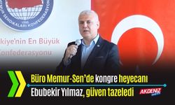 OSMANİYE: BÜRO MEMUR-SEN'DE EBUBEKİR YILMAZ, GÜVEN TAZELEDİ