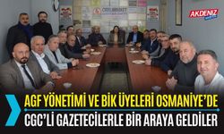 OSMANİYE: AGF YÖNETİMİ VE BİK ÜYELERİNDEN CGC’YE ZİYARET