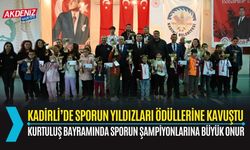 KADİRLİ’DE ŞAMPİYON SPORCULARA ÖDÜLLERİ TAKDİM EDİLDİ