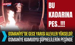 OSMANİYE’DE PARKTAKİ KAMELYA ATEŞE VERİLDİ