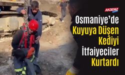 OSMANİYE: KUYUYA DÜŞEN KEDİYİ İTFAİYE KURTARDI