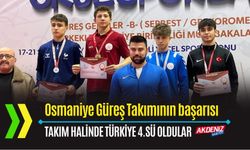 OSMANİYE: GÜREŞ TAKIMI TÜRKİYE 4.OLDU