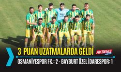 OSMANİYESPOR FK.: 2 BAYBURT ÖZEL İDARESPOR: 1   (MAÇ SONUCU)