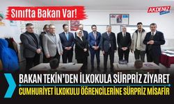 OSMANİYE: BAKAN YUSUF TEKİN’DEN İLKOKULA SÜRPRİZ ZİYARET