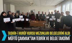 OSMANİYE: TASHIH-I HURÛF KURSU MEZUNLARINA BAŞARI BELGELERI