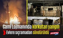 OSMANİYE'DE CAMİ LOJAMANINDA KORKUTAN YANGIN