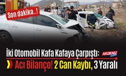 İki Otomobil Kafa Kafaya Çarpıştı: Acı Bilanço! 2 Can Kaybı, 3 Yaralı