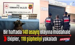 OSMANİYE'DE 140 ASAYİŞ OLAYINDA 118 ŞÜPHELİ YAKALANDI