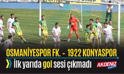 OSMANİYESPOR FK.: 0 – 1922 KONYASPOR: 0  (İLK YARI)