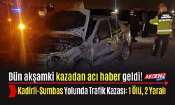 OSMANİYE: KADİRLİ-SUMBAS YOLUNDA FECI KAZA: 1 ÖLÜ, 2 YARALI