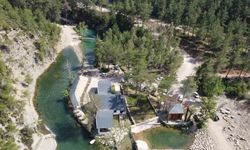 Adana sıcağından kaçan Yedigöze tabiat parkında serinliyor