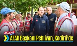 AFAD Başkanı Pehlivan, sağanaktan etkilenen Kadirli'de incelemede bulundu