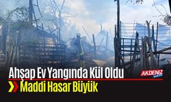 Kadirli'de Ahşap Ev Kül Oldu Maddi Hasar Büyük