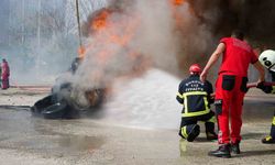 Burdur’da 96 itfaiyeci, koordinasyon ve kriz yönetimi tatbikatı yaptı