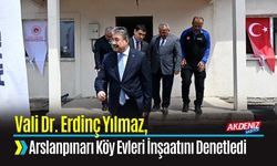 Vali Dr. Erdinç Yılmaz, Arslanpınarı Köy Evleri İnşaatını Yerinde Denetledi