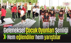 Çocuk oyunları festivalinde hem eğlendiler hem yarıştılar