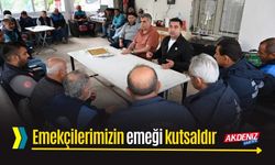 Başkanı Olcar'dan 1 Mayıs'ta işçilere ziyaret ve kutlama