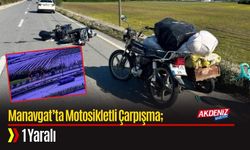 Manavgat’ta Motosikletli Kaza Anları Kamerada