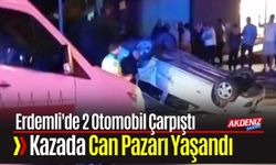 Erdemli'de 2 Otomobil Çarpıştı Kazada Can Pazarı Yaşandı