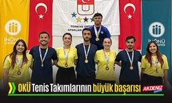 OKÜ tenis takımları erkeklerde birinci, kızlarda üçüncü oldu
