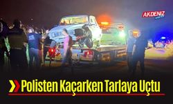 Polis Takibindeki Otomobil Tarlaya Uçtu