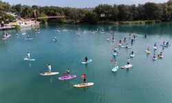 Seyhan Nehri’nde kano ve kürek sörfü keyfi