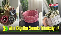Osmaniye'de Emine Atasoy, Atık Kâğıtları Sanata Dönüştürüyor