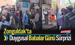 Zonguldak'ta Madencilere Duygusal Babalar Günü Sürprizi