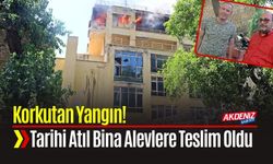 Antalya'da Korkutan Yangın! Yıllardır Atıl Durumdaki Tarihi Bina Alevlere Teslim Oldu