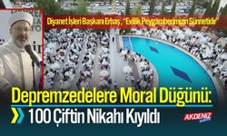 Adıyaman’da Depremzedelere Moral Düğünü: 100 Çiftin Nikahı Kıyıldı
