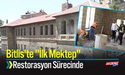 Bitlis'te "İlk Mektep" restorasyon sürecinde