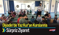 Diyadin'de Yaz Kur'an Kurslarına Sürpriz Ziyaret