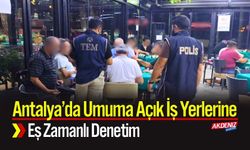 Antalya’da Umuma Açık İş Yerlerine Eş Zamanlı Denetim